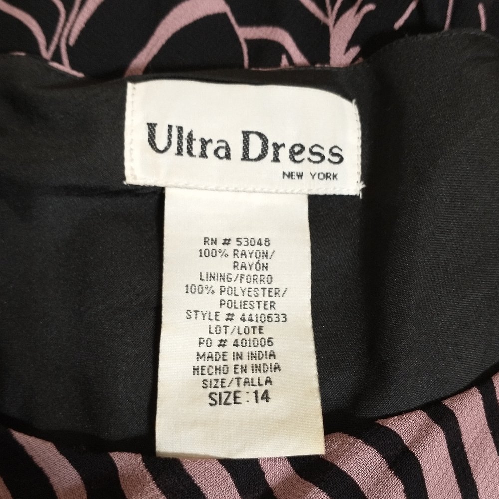 Floral & Striped Pink and Black Maxi Dress - Picture 9 of 11